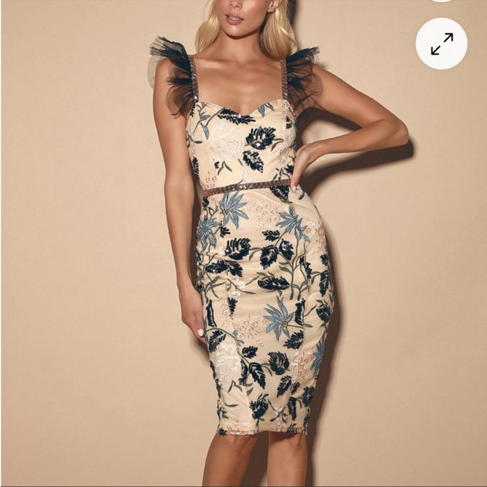 Embroidered Sequin Dress